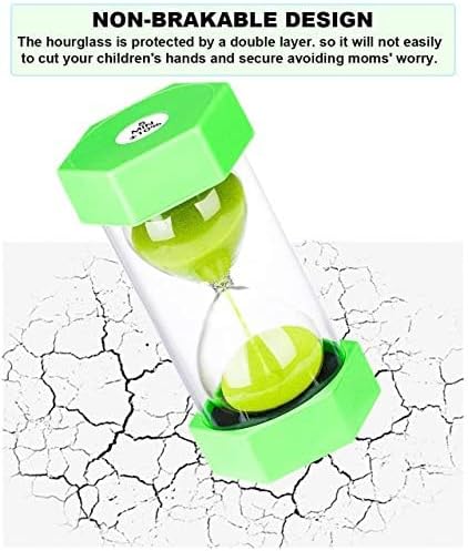 Hourglass Sand Timer 60 Minute，Colorful Sand Watch 60 Min, Small Green Sand Clock 60 Minute, Plastic Hour Glass Sandglass Timer for Kids, Games, Classroom, Kitchen, Ketch, Decoration