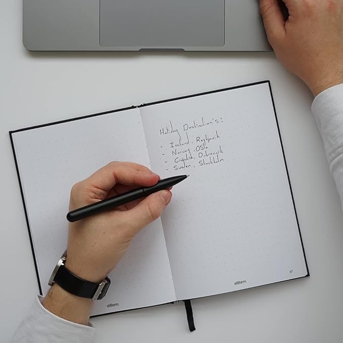 Ballpoint Pen - Precision Milled Aluminum with Magnetic Closure Mechanism and Superior Schmidt Refill - Award Winning Design (Warp Black)