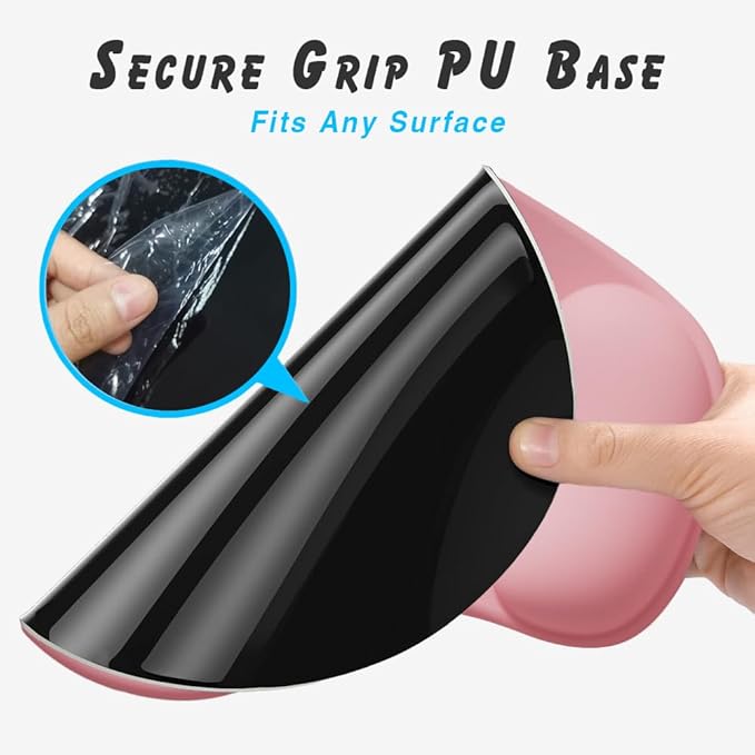 Office Mousepad with Gel Wrist Support - Ergonomic Gaming Desktop Mouse Pad Wrist Rest - Design Gamepad Mat Rubber Base for Laptop Computer -Silicone Non-Slip Special-Textured Surface (03Black)