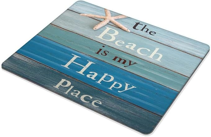 Beach Inspirational Quote on Wood Mouse pad Customized Mousepad Non-Slip Rubber Base Mouse Pads for Computers Laptop Office Desk Accessories Mouse pad