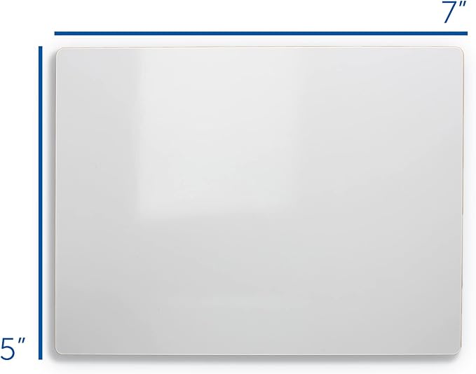 Flipside Products 5" x 7" Two-Sided Dry Erase White Boards, Classroom Pack, Double Sided Lapboard for Class, Reusable for Group Participation - 12 Pack