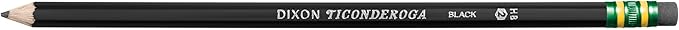 Dixon Ticonderoga Wood-Cased #2 Pencils, Pre-Sharpened, Pack of 60, Black (13915) (60)