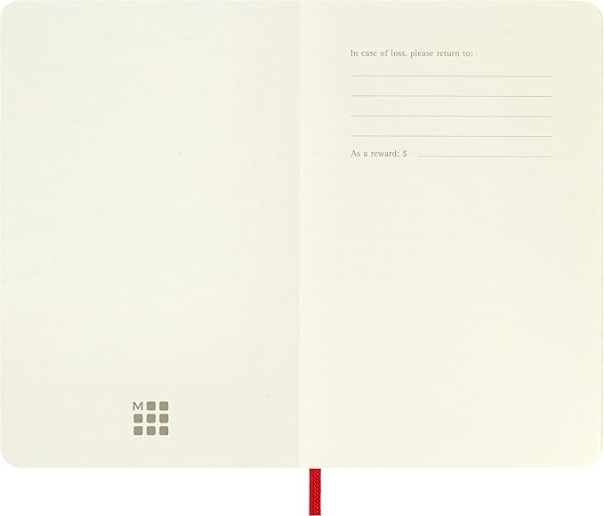 Moleskine Classic Notebook, Soft Cover, Pocket (3.5" x 5.5") Plain/Blank, Scarlet Red, 192 Pages