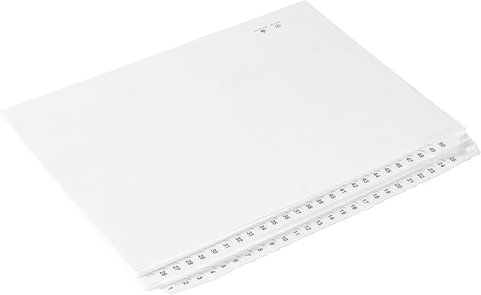Exhibitindexes® Numbered Dividers 1-50 Punched - AVE Style Bold Tabs - Side Collated Exhibit Tabs - Made in The USA | Letter Size - 1-50 - Sets