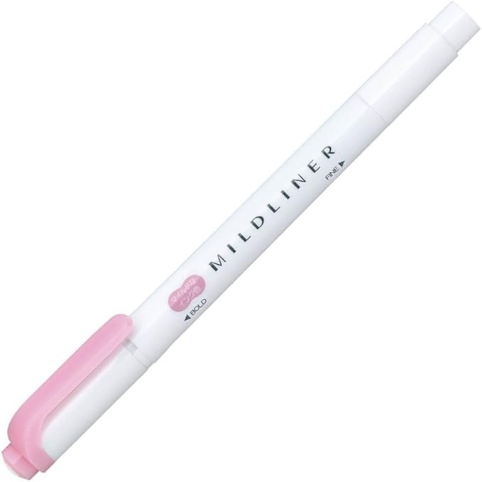 Zebra Mildliner B-WKT7-MP Highlighter, Pink, 10 Pieces