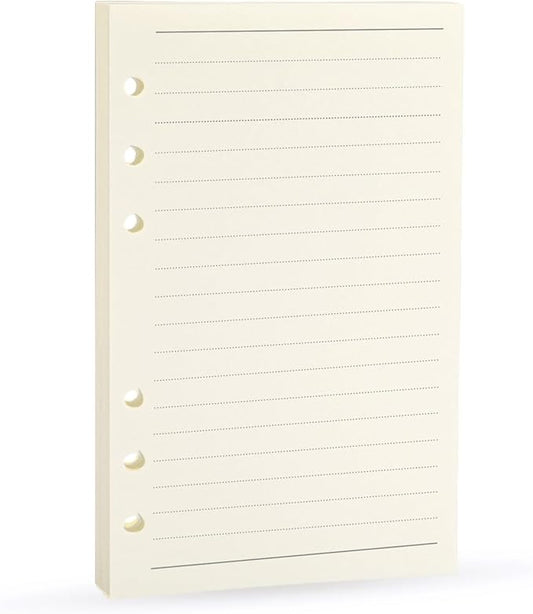 Harphia Spiral Notebook Refill, Planner Inserts of Rulled Line Paper for Filofax/Personal Journal, 45sheets/90pages (A6 3.74 x 6.77'', Line)