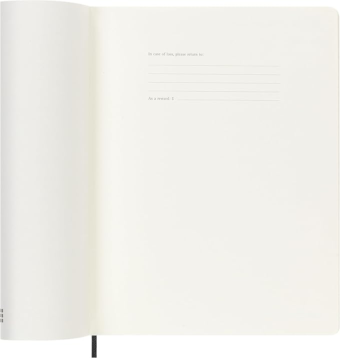 Moleskine Classic 12 Month 2026 Weekly Planner, Soft Cover, XL (7.5" x 9.75"), Black, 144 pages