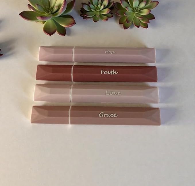 Sixhaven Bible Highlighters No Bleed - Pink - Pastel Highlighters Set of 4 - Chisel Tip Highlighter for Bible Study Supplies - Hope Faith Grace Love Markers - Journaling Supplies for Women & Men