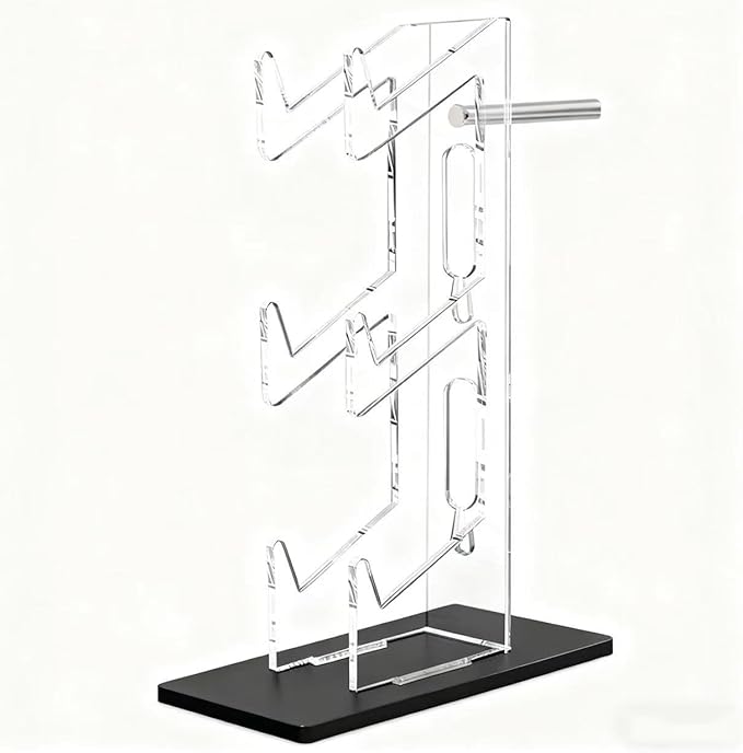 Controller Stand 3 Tiers, Universal Controller Holder Headphone Stand, Headset Holder, Acrylic Controller Display Stand Compatible with Xbox, PS5, PS4, Nintendo Switch - Ideal Desk Mount for Gamers