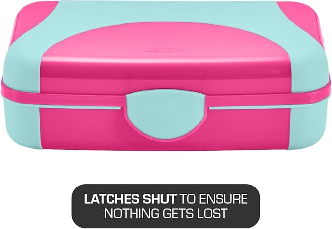 LockerMate by Bostitch Hard Pencil Case, Durable Plastic Pencil Box, Kid-Friendly Design