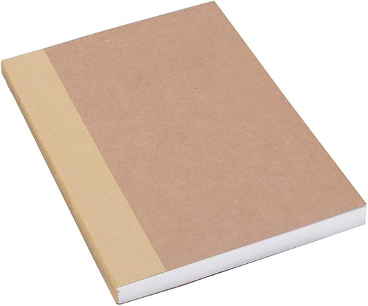 CooLeathor A5 Blank Notebook 5.8”x8.25” Sketch Book, 100 Sheets, Thick 100gsm Paper & Kraft Cover, Great for Sketching, Writing and Journal Refills