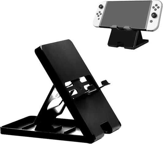 UDEE Bracket for Nintendo Switch, Steam Deck,Phone,iPad, Portable Folding Non-Slip Stand,4 Levels Angle Adjustment-Black