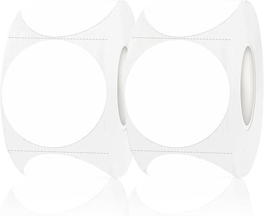 STARLIBOO Blank Dot Stickers, 1.5 inch Circle Stickers, 1000Pcs White Round Price Sticker, Writable White Sticker for Office, Garage Sale,Yard Sale(2Rolls)