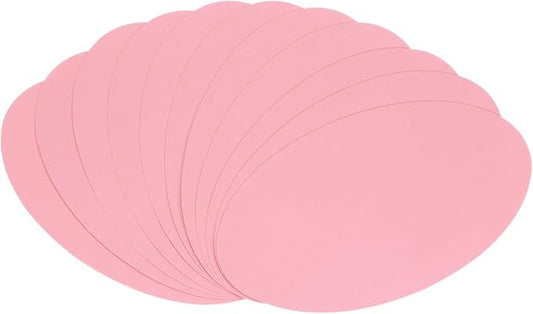 MECCANIXITY 30pcs Oval Card Stock 5 Inch 50lb/180gsm Thick Cutouts Coaster Paper for Craft Bulletin Board Decor, Pink