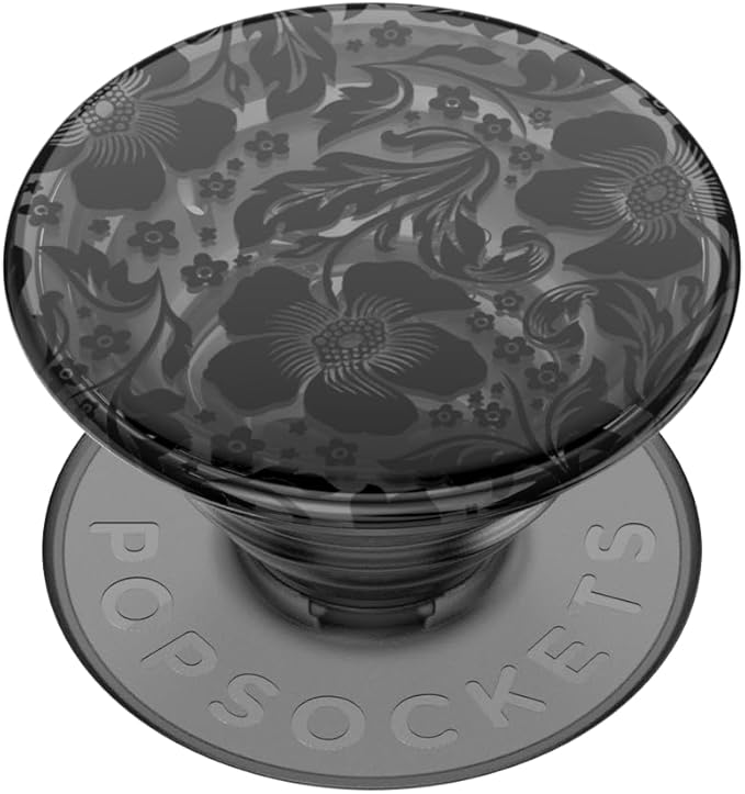 PopSockets Adhesive Phone Grip, Holder, Phone Stand, Plant-Based - Black Lace