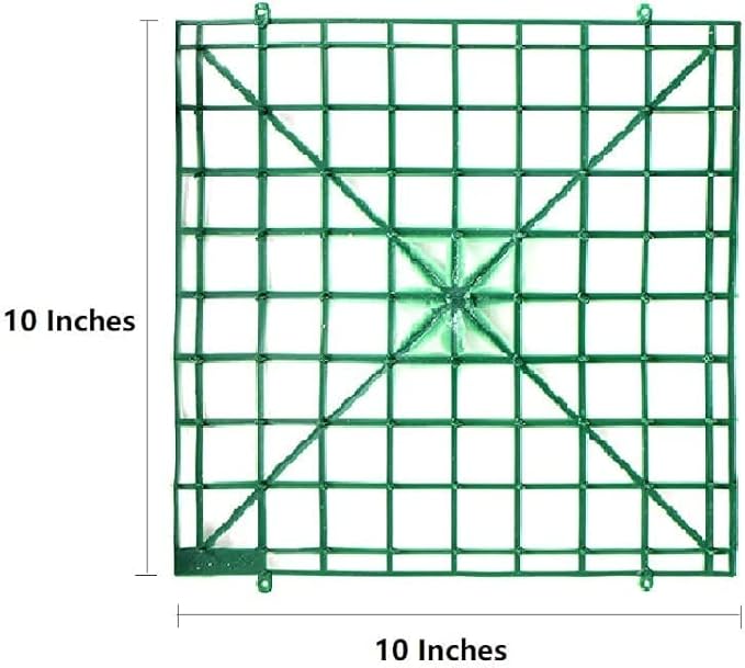 Artificial Flower Grid Panels,DIY Flowers Wall Frames,Flowers Wall Arches Backdrop,Plastic Fences Frames,Flower Grids,Artificial Flowers Plant Base,16 Pieces,10x10 Inches.