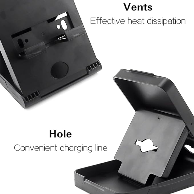 Adjustable Foldable Playstand Compatibe with Nintendo Switch Console, Portable Compact Play Stand Holder Mount Bracket with 3 Height Settings