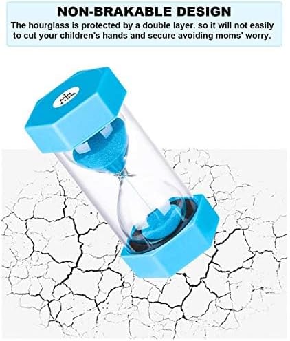 SuLiao Hourglass Sand Timer for Adult,Plastic Sand Clock 1/3 Minutes Set,Large Red Blue Sand Watch 1&3 Min,Reloj de Arena Niños,Colorful Hour Glass Sandglass Timer for Classroom,Games,Kitchen,Decor