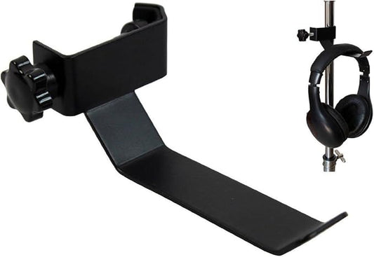 Black Headphone Headset Tambourine Holder Hanger Clip Stand for Microphone/Musical Stand