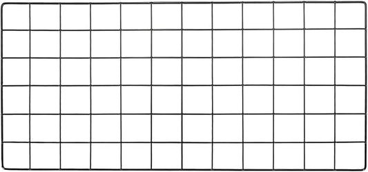 YOKIVE Iron Wire Grid Panel, Decorative Panels Board | Photo Pictures Display Holders Hanging Frame for Home Office (Black, 24"x12")