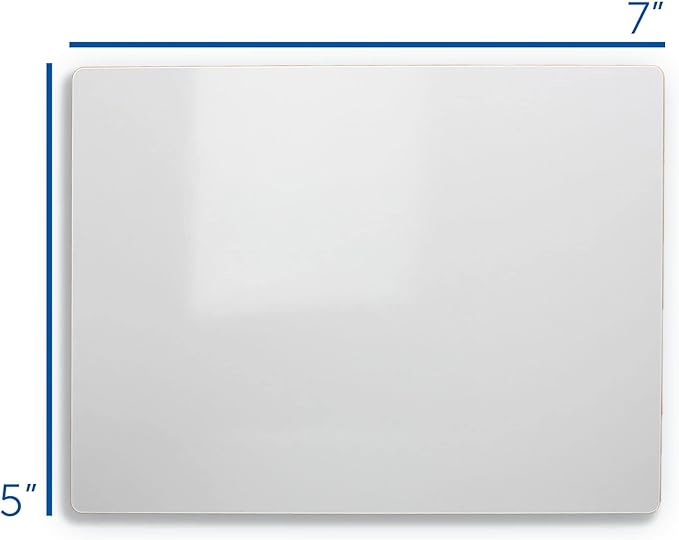 Flipside Products 5" x 7" Two-Sided Dry Erase White Boards, Classroom Pack, Double Sided Lapboard for Class, Reusable for Group Participation - 24 Pack
