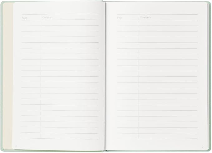 Maruman Mnemosyne Dot Grid Journal- A5, 8.5" x 6.02", 120 Sheets / 240 Pages, 5mm Doted Notebook, Book-bound With Premium Mint Green Hardcover, Includes Bookmark & Elastic Closure, Made in Japan