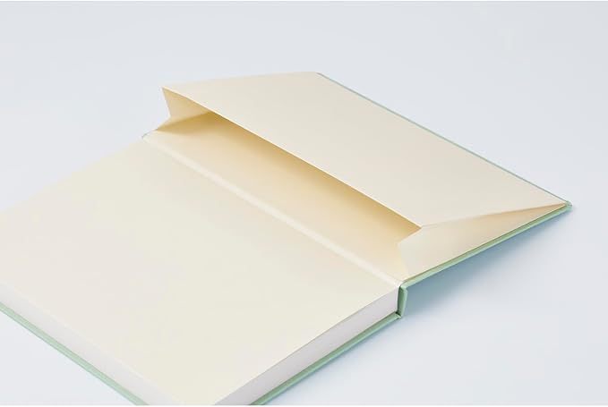 Maruman Mnemosyne Dot Grid Journal- A5, 8.5" x 6.02", 120 Sheets / 240 Pages, 5mm Doted Notebook, Book-bound With Premium Mint Green Hardcover, Includes Bookmark & Elastic Closure, Made in Japan