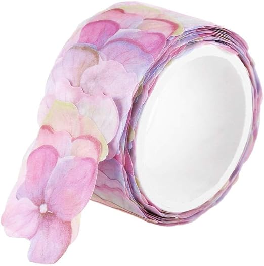 Colorful Floral Petal Washi Tape Set – Decorative Masking Tape for Scrapbooking, Journals, DIY Crafts, and School Office Supplies, Cute Flower Stickers, Adhesive Paper Tapes for Aesthetic Projects