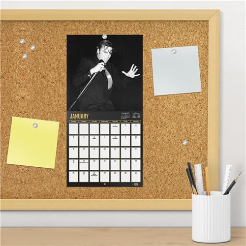 Elvis Presley Calendar 2026 - Deluxe 2026 King of Rock and Roll Mini Calendar Bundle with Over 100 Reminder Stickers (Graceland Gifts, Office Supplies)