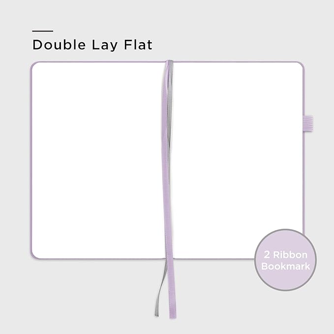 &And Per Se Blank Journal Notebook, 160 Pages, A5 5.7 x 8 inches Hardcover Notebook Journals for Writing, Valentine's Day Gift Journal for Her, Romantic Writing Diary for Women (1 Pack, Lavender)