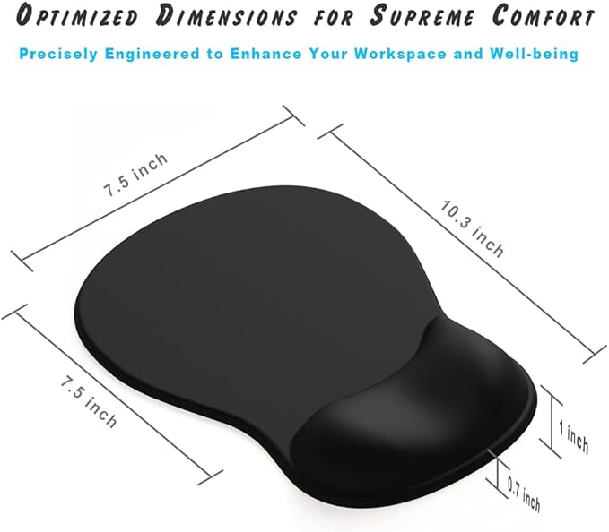 ErgoComfort Gel Wrist Rest Mouse Pad-Ergonomic Office Mousepad with Wrist Support-Non-Slip, Design Desk Accessories Mat for Home&Game Decor (06Rose Quartz)