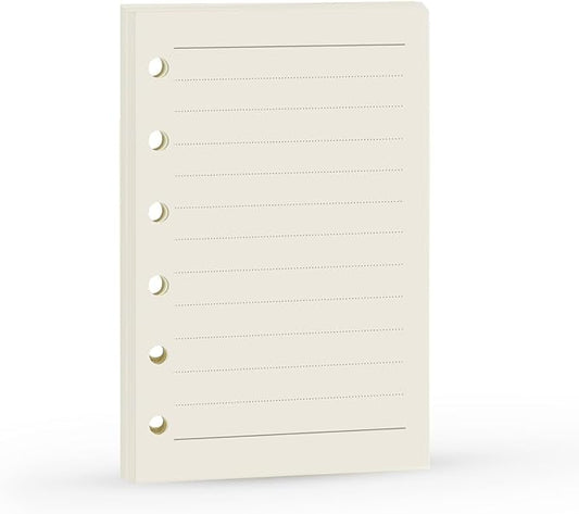 A7 Planner Refill, A7 Agenda Refill Paper Rulled Line for 6 Rings Filofax, Personal Mini Journal Inserts, 6 Holes/100gsm,Pocket Size 4.84 x 3.23'', Harphia