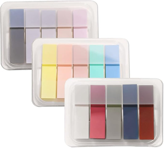 15 Colors Sticky Notes Tabs Pastel, File Tabs Flags Colored Page Markers Pop-up, Adhesive Index Tabs Stickers, Writable Book Tabs for Annotating Books, Notebooks, 300Pcs