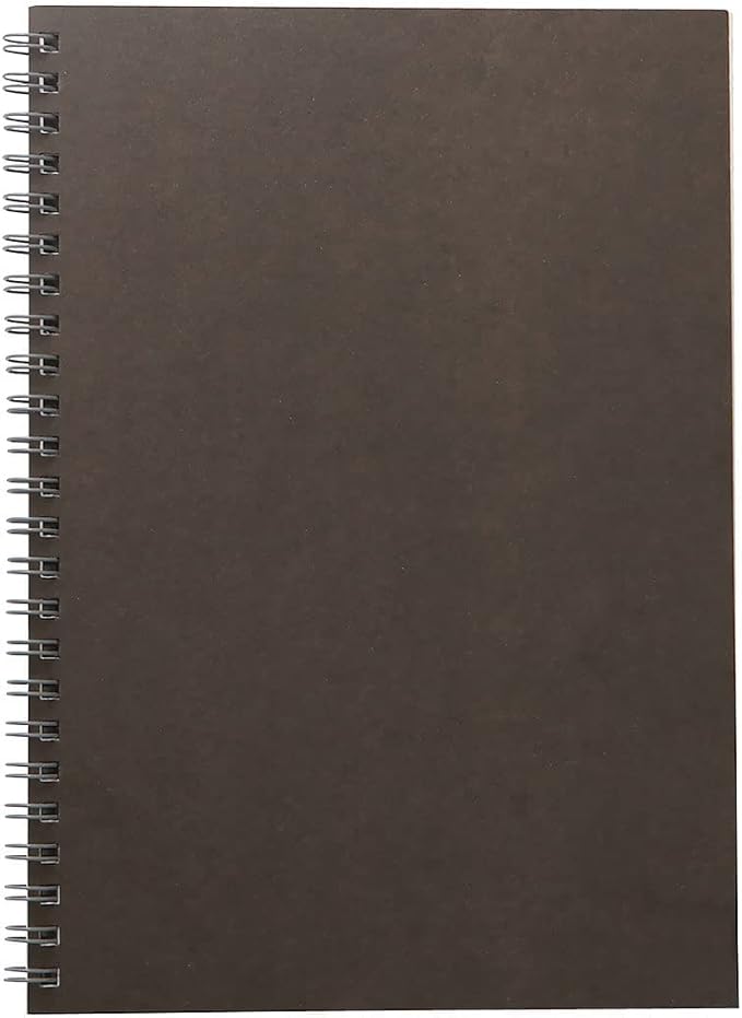 MUJI Planting Tree Paper Double Ring Notebook Ruled Grey A5