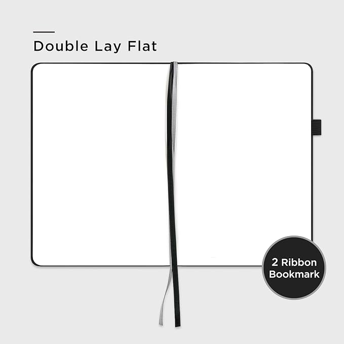 &And Per Se Blank Journal Notebook, 160 Pages, A5 5.7 x 8 inches 100 gsm Thick Paper Notebook Journals for Writing, Hardcover Notebook(1 Pack, black)
