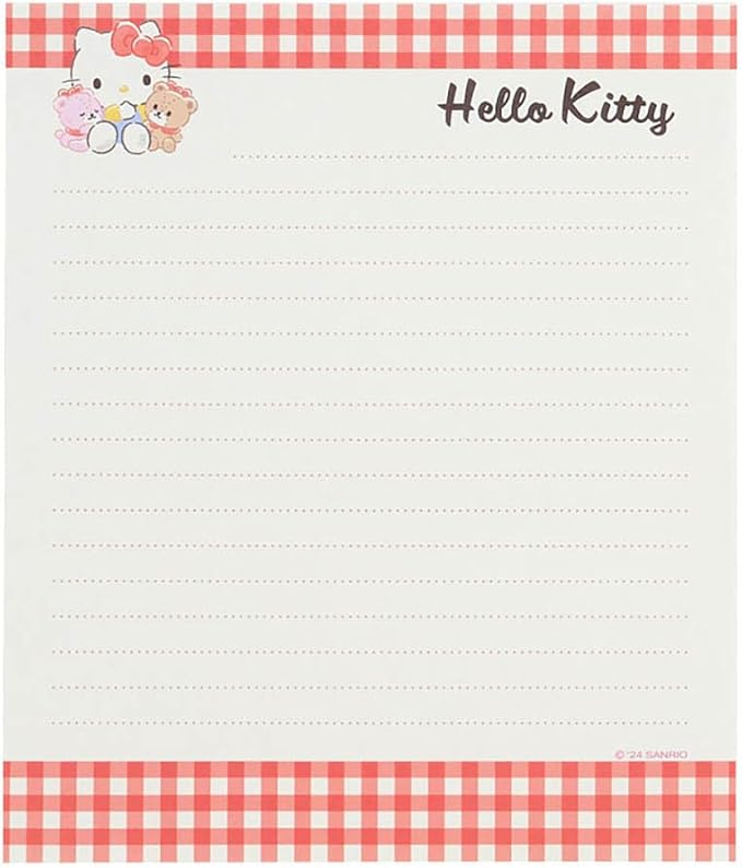 Sanrio 493821 Character Letter Set, Hello Kitty, Package: Approx. Width 6.3 x Depth 0.3 x Height 8.7 inches (16 x 0.8 x 22 cm)