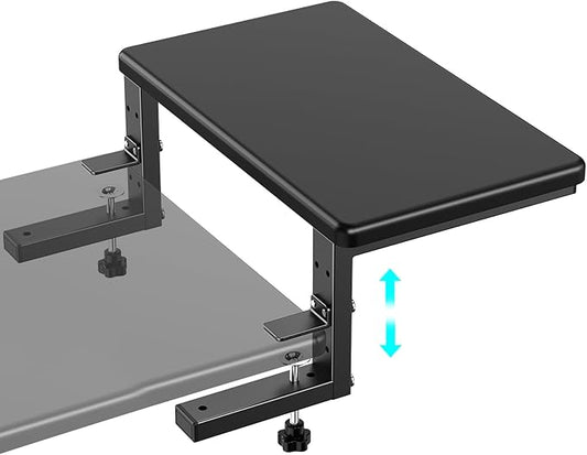 3 in 1 Clamp on Desk Extension & Monitor Shelf,16.5" Desktop Organizer, Adjustable Height Heavy Duty Desk Shelf Organizer for Gaming,Printer Stand,Computer Monitor and Laptop Riser,Office Accessories