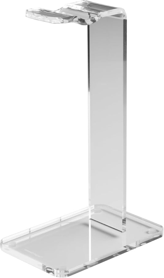 russell+hazel Fine Line Acrylic Headphone Stand, 4" x 6" x 10" – Clear Acrylic Headset Holder for Desk or Home Organization