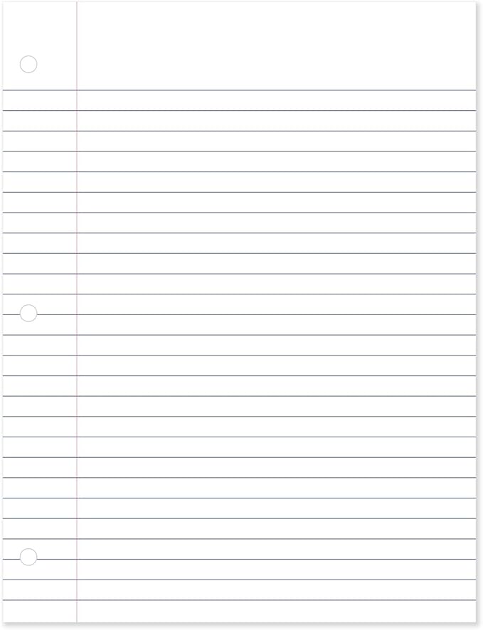 Mead Loose Leaf Paper, Wide Ruled Filler Notebook Paper, 8" x 10-1/2", 400 Sheets, Fits 3-Ring Binder (150036-ECM)
