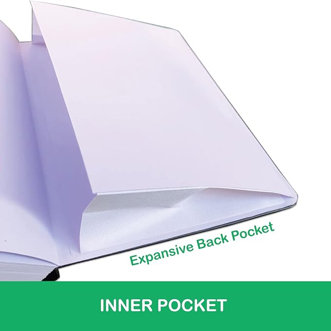 BUKE Dotted Notebook Journal 180GSM Bamboo Thick White Paper 160 Pages 5 * 5MM Dot Grid, Lay Flat Binding,Colored Silver Edges, Bookmarks and Expandable Back Pocket (BKP-3)