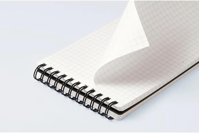 Maruman MNEMOSYNE Notebook 3.94 x 6.69 Inches (Long & Narrow), 5mm-squared, 80 Sheets (N186)