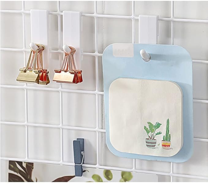 10 Pcs Gridwall Hooks, ABS Resin Grid Hooks Hanger, Retail Panel Hooks, Utility Hook, Shelf Hook, Slatwall Hangers, Panels Display Racks for Hanging Clothes Keys Umbrellas Hats