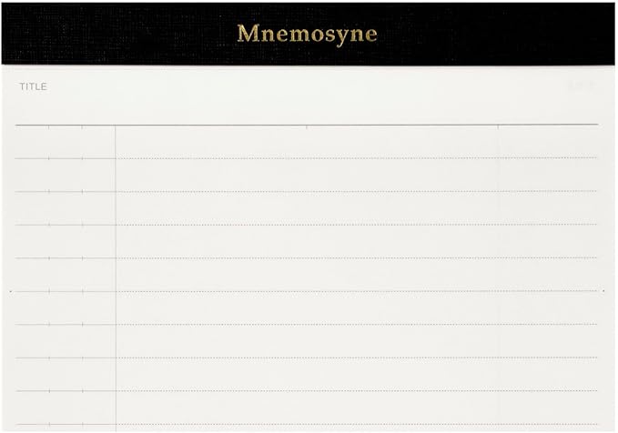 Maruman Mnemosyne Legal Pad- A5, 8.27" x 5.83", 50 Sheets / 100 Pages, 8mm Wide Ruled Refill Notepad, Perforated Pages, Vertical Binding, With Paper Made in Japan