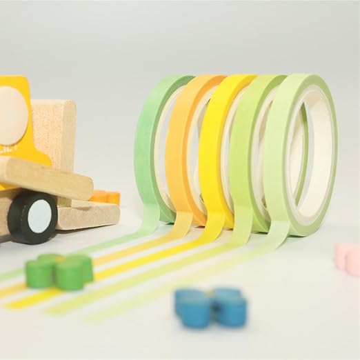 20 Rolls Washi Masking Tape Set, 3mm 110 Yards Colorful Rainbow Pastel Washi Tape Set, Skinny Thin Decorative Colored Washi Craft Tape for Bullet Journal DIY Planner Crafts Scrapbook Designs