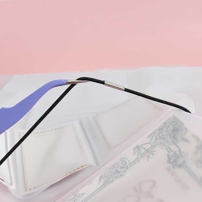 Clear Zipper Pocket for Travelers Notebook, 4 Insert Personal Size Pouch Refill with 4 Elastic Bands for TN Accessories Paper Card Holder