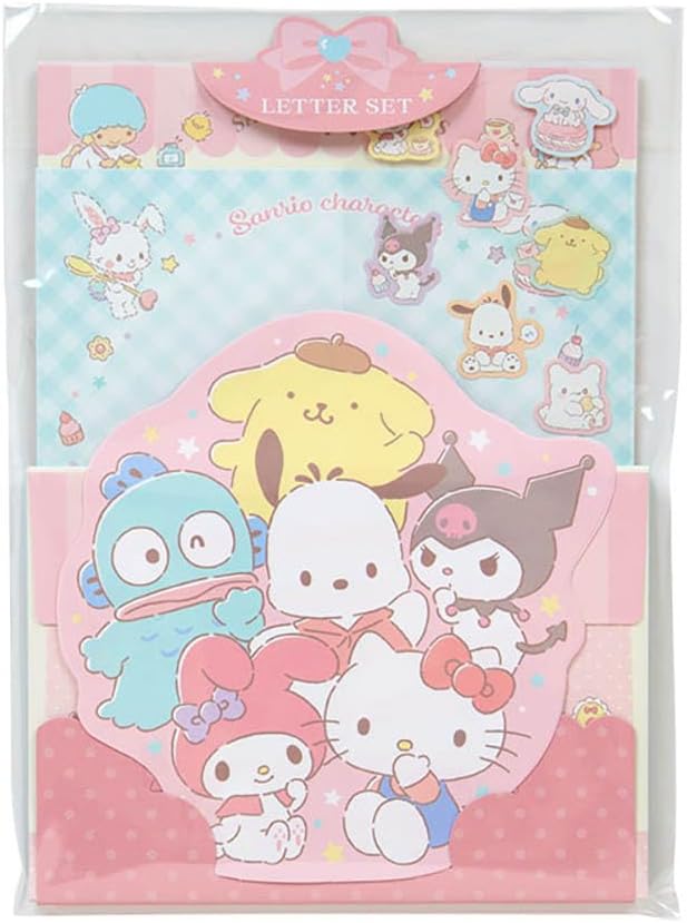 Sanrio 493945 Character Letter Set Sanrio Characters Package: Approx. Width 6.3 x Depth 0.3 x Height 8.7 inches (16 x 0.8 x 22 cm)