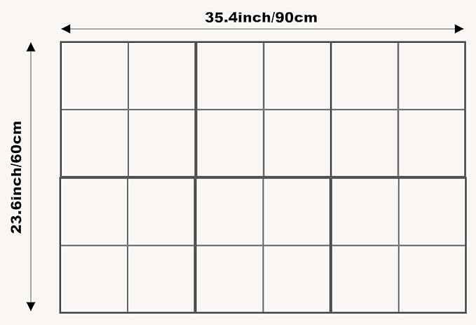 Cork Board 24 x36 Alternative - 6 Pack Felt Wall Tiles with Safe Removable Adhesive Tabs, Cork Boards for Walls Cork Board for Home Office Pin Board Tack Board - Red Wine