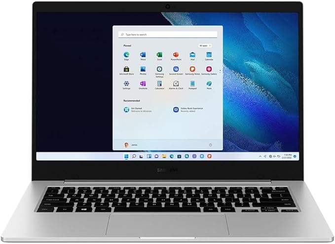 Samsung Galaxy Book Go 5G Laptop (256GB, 8GB RAM, Wi-Fi + 5G / 4G LTE) 14.0" Snapdragon 8cx Gen 2, GSM Unlocked Windows 11 Cellular Notebook w/ 180-Degree Hinge (Silver) (Renewed)