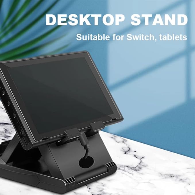 Adjustable Foldable Playstand Compatibe with Nintendo Switch Console, Portable Compact Play Stand Holder Mount Bracket with 3 Height Settings