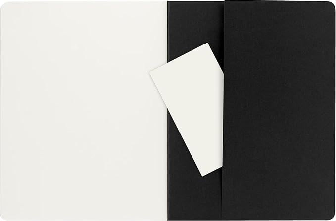 Moleskine Cahier Journals - 9-3/4'' x 7-1/2'', Black, Blank, Pkg of 3